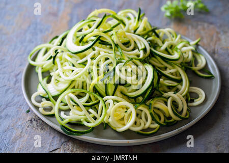 Courgette spaghetti Stock Photo