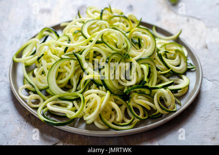 Courgette spaghetti Stock Photo