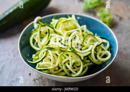 Courgette spaghetti Stock Photo