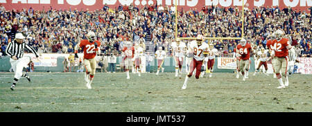 Washington Redskins wide receiver Charlie Brown (87) leaps between