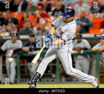 Carlos Beltran, centerfielder for the New York Mets, takes batting