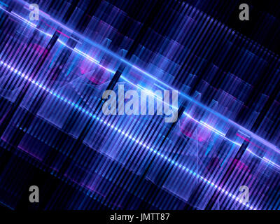 Colorful glowing futuristic hardware abstract background, computer generated, 3D rendering Stock Photo