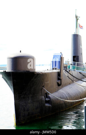 U-boat in the harbour, Sassnitz, Ruegen Island, Mecklenburg-Western Pomerania, Germany, Europe