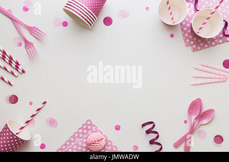 Pink party background with copy space Stock Photo