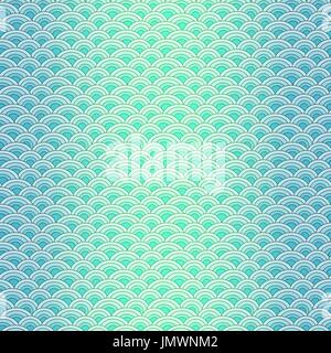 Marine fish scales simple seamless pattern in soft pastel colors. Stock Vector
