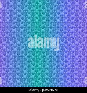 Marine fish scales simple seamless pattern in soft pastel colors. Stock Vector