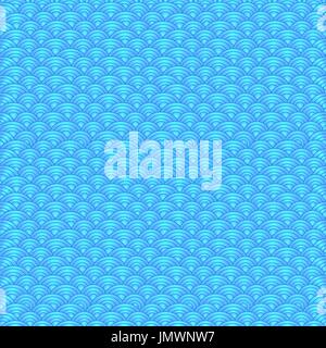 Marine fish scales simple seamless pattern in soft pastel colors. Stock Vector