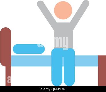 Avatar of a person waking up Stock Vector