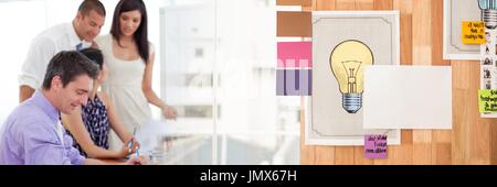 Digital composite of Untitled Business people talking Stock Photo