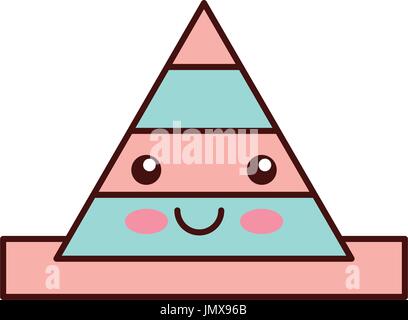 cone construction kawaii character Stock Vector