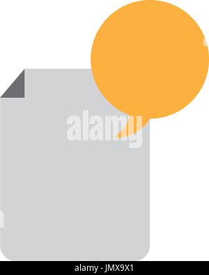 paper document with speech bubble Stock Vector
