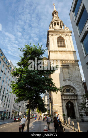 St Mary le Bow, London. Home of The Bow Bells. In London if you are born within the sound of the Bow Bells you may consider yourself to be a Cockney. Stock Photo