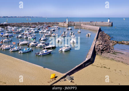 Aerial view of port of Saint-Michel-Chef-Chef in the Loire-Atlantique department in western France. Stock Photo