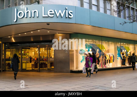 Exterior view of John Lewis shop in Oxford street London. Stock Photo