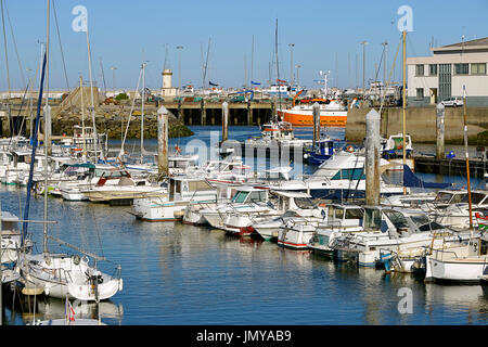 Marina of La Turballe, a commune in the Loire-Atlantique department in western France. Stock Photo