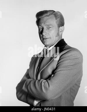 Richard Denning, Publicity Portrait for the Film, 'The Gun That Won the West', Columbia Pictures, 1955 Stock Photo