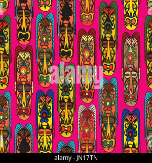 Abstract vintage ethnic pattern. Mask seamless background. Stock Photo
