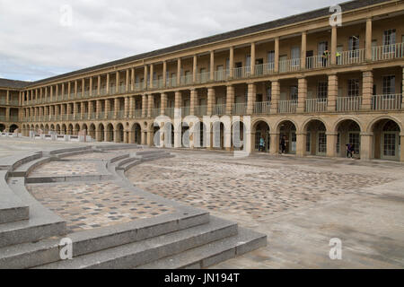 Halifax, UK. 28th July, 2017. Renovations to the Piece Hall are completed in Halifax, England. The Grade-I listed building has undergone a two-year restoration costing £19 million and will re-open to the public on Yorkshire Day (1 August) 2017. Credit: Stuart Forster/Alamy Live News Stock Photo
