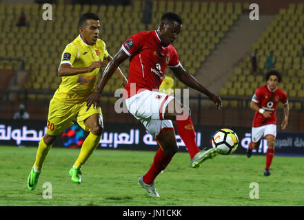 Cairo, Egypt. 28th July, 2017. Al-Ahly players and Al-Nassr Hussein Dey player compete during their match at Arab Club championship at Al-Salam Stadium in Cairo, Egypt on July 28, 2017 Credit: Amr Sayed/APA Images/ZUMA Wire/Alamy Live News Stock Photo