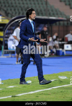 Cairo, Egypt. 28th July, 2017. Jordan's Al-Faisaly coach Nebojsa Jovovic reacts during the match between his club and UAE's Al-Wahda clup at Arab Club championship at Al-Salam Stadium in Cairo, Egypt on July 28, 2017 Credit: Amr Sayed/APA Images/ZUMA Wire/Alamy Live News Stock Photo