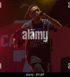 Malmesbury, Wiltshire, UK. 29th July, 2017. Malmesbury Wiltshire.Womad Festival. Loyle Garner from South London perfoming on the Siam stage, on the second day of the festival Credit: charlie bryan/Alamy Live News