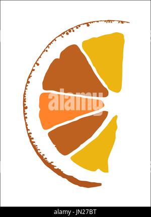 Icon Share of abstract orange isolated on white background. Stock Vector