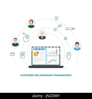 Customer relationship management Stock Vector