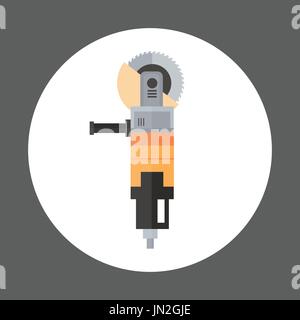 Angle Grinder Icon Working Hand Tool Equipment Concept Stock Vector