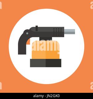 Torch Icon Working Hand Tool Equipment Concept Stock Vector