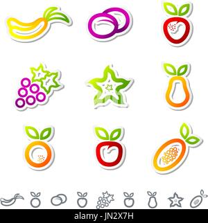 Set of symbol and shapes. Trendy icons and logotypes. Business signs symbols, labels, badges, frames and borders Stock Vector