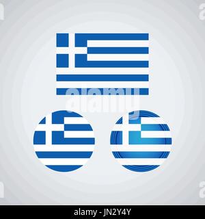 Simple flag Greece icon isolated on white background Stock Vector Image ...