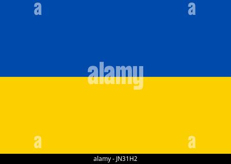 Flag design. Ukrainian flag on the white background, isolated flat layout for your designs. Vector illustration. Stock Vector