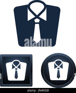 Simple and button shape clothing icons on white background for your designs. Vector illustration icons. Stock Vector