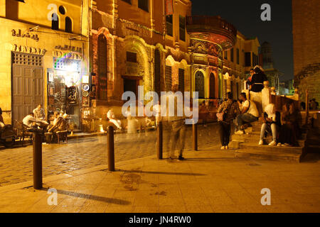 Al Moaz Street, at night Stock Photo