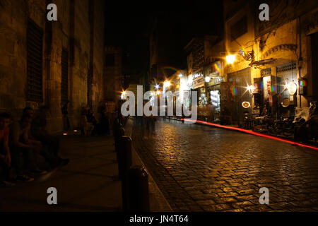 Al Moaz Street, at night Stock Photo