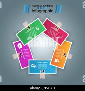 Origami Inforgraphics Set triangle Infographics origami style Vector illustration Stock ...
