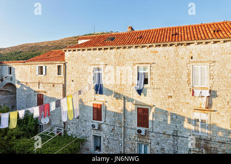 House in the Old Town of Dubrovnik, in Croatia. Viewed from the defensive city walls Stock Photo