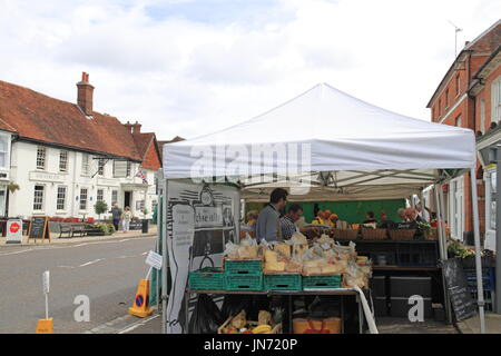 Market day, High Street, Odiham, Hart District, Hampshire, England, Great Britain, United Kingdom, UK, Europe Stock Photo