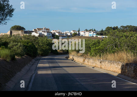 Cacela Velha from the main road to the village Stock Photo