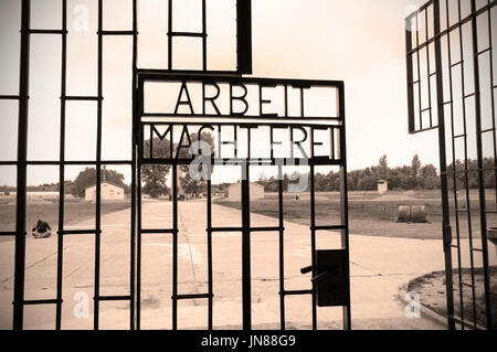 Sachsenhausen concentration camp Stock Photo
