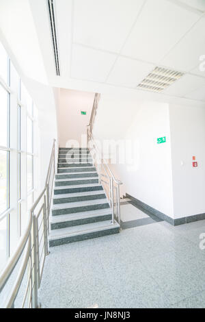 staircase - emergency exit in office building Stock Photo