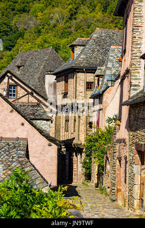 Lanes in Conque, Aveyron, France Stock Photo