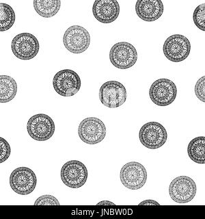 Abstract geometric pattern. Floral oriental ethnic background. Arabic ornament. Ornamental motives of the paintings of ancient Indian fabric patterns. Stock Photo