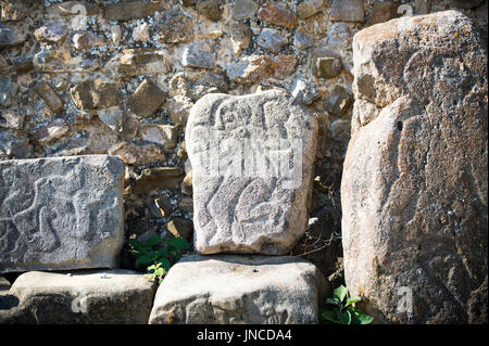 Gallery of the Dancers, Galeria de los Danzantes, Monte Alban, ruins of the Zapotec civilization, Oaxaca, Mexico Stock Photo