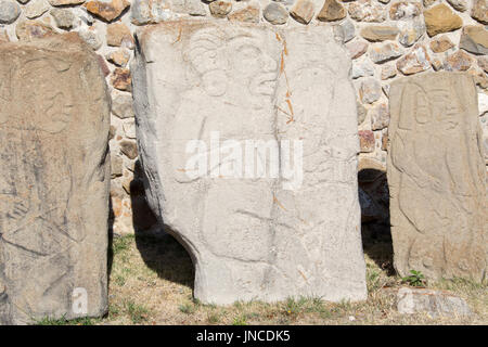 Gallery of the Dancers, Galeria de los Danzantes, Monte Alban, ruins of the Zapotec civilization, Oaxaca, Mexico Stock Photo