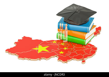 Education in China concept, 3D rendering isolated on white background Stock Photo