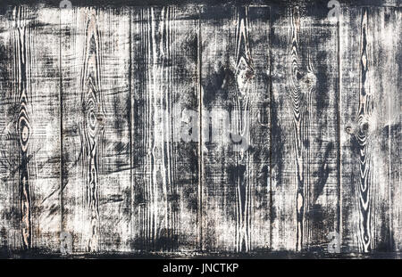 Black and white wooden background, scratched wood texture Stock Photo