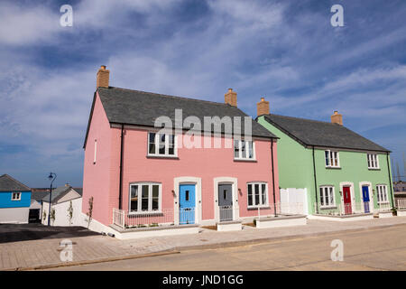 Houses on the Nansledan 540 acre new build housing project at Newquay, Cornwall, built in conjunction with the Duchy of Cornwall. Stock Photo
