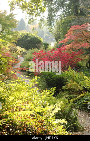 Japanese Gardens at Newstead Abbey in Nottinghamshire, United Kingdom Stock Photo