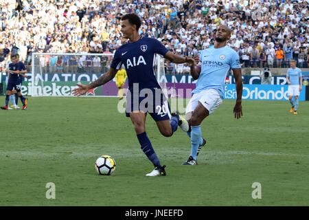 29th July 2017, Nashville, TN, USA;  Tottenham Hotspur midfielder Dele Alli (20) during the game between Manchester City and Tottenham Hotspur; City defeated Tottenham by the score of 3-0  in the Nissan Stadium in Nashville